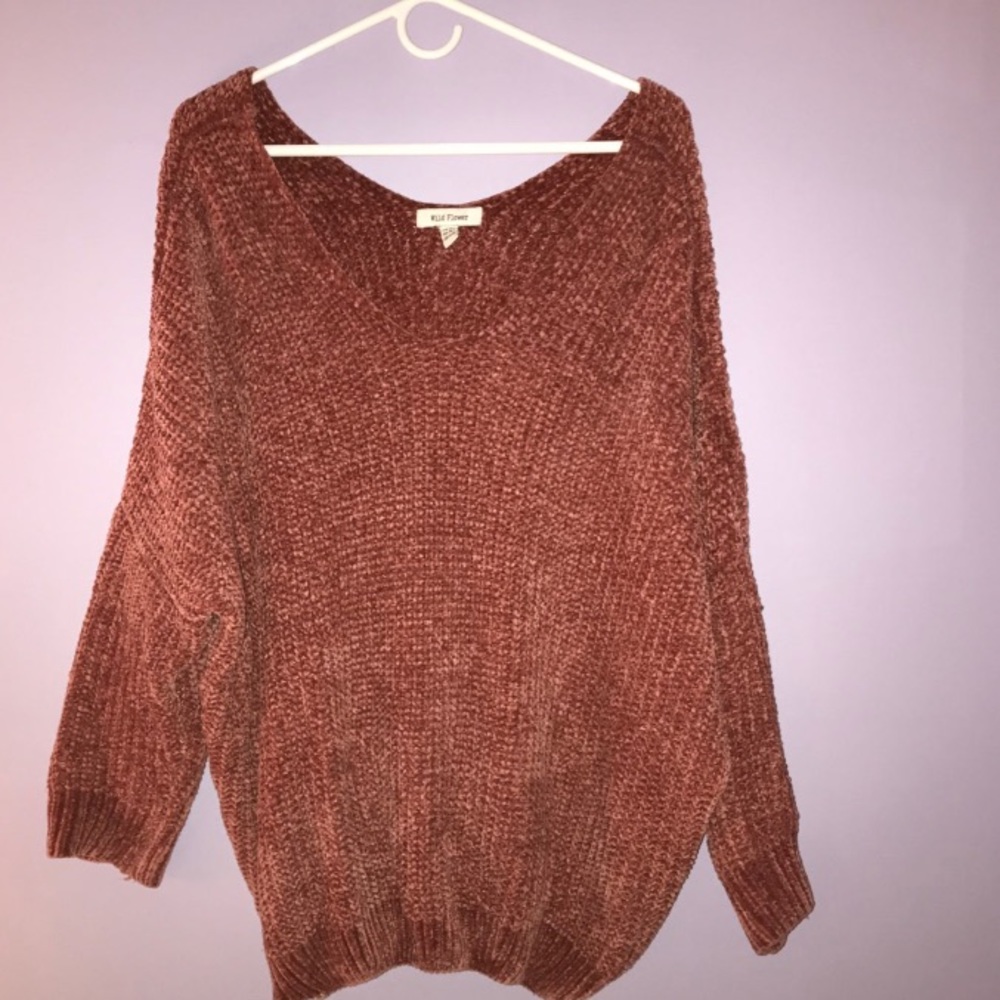 Oversized chenille sweater